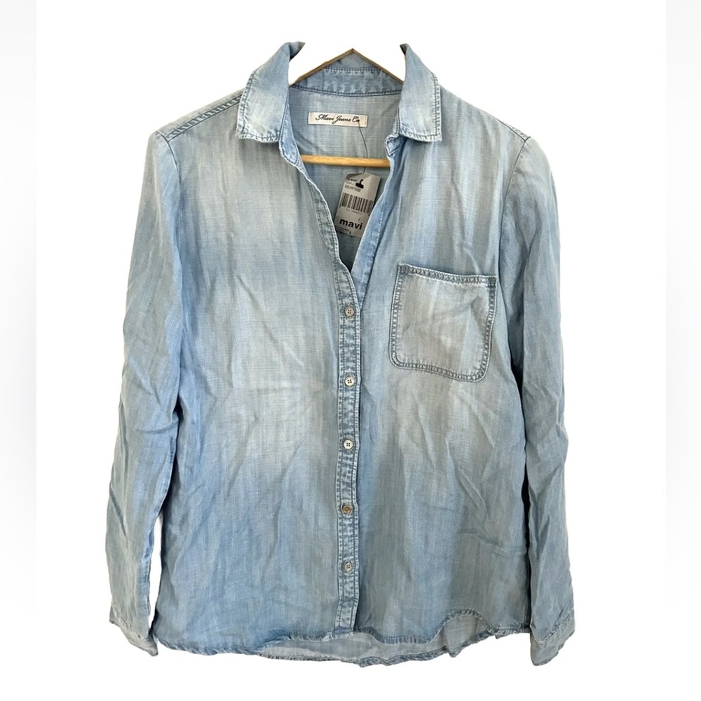 Mavi Denim Button Down Shirt, NWT New Size Small